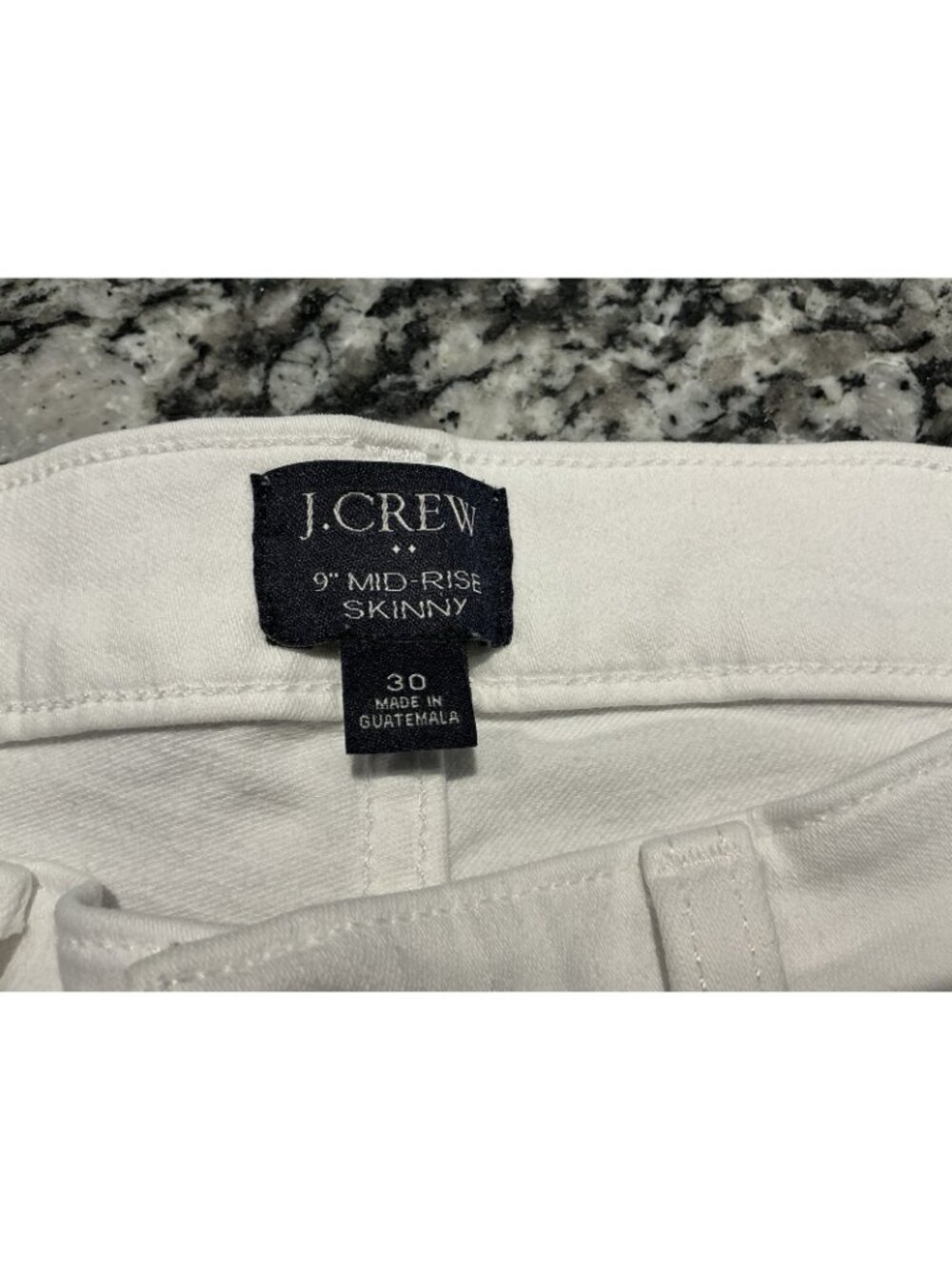 J. Crew White Jean Size 30 Women’s White 9” Mid-Rise Skinny Fit - Picture 8 of 11